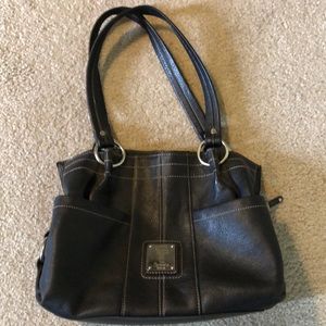 Tignanello black leather bag